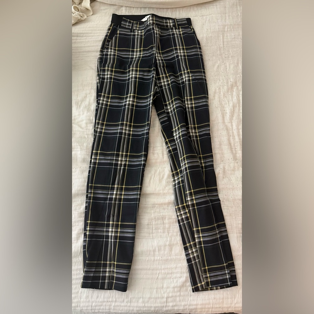 Plaid Black and Yellow Pants